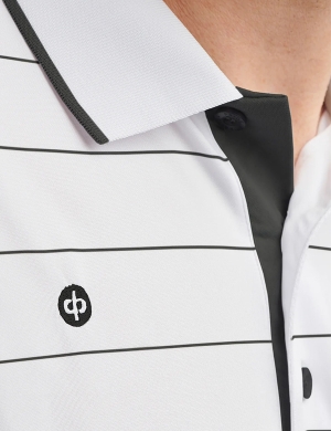 Drakes Pride Brody Gents Bowls Shirt - Black Stripe